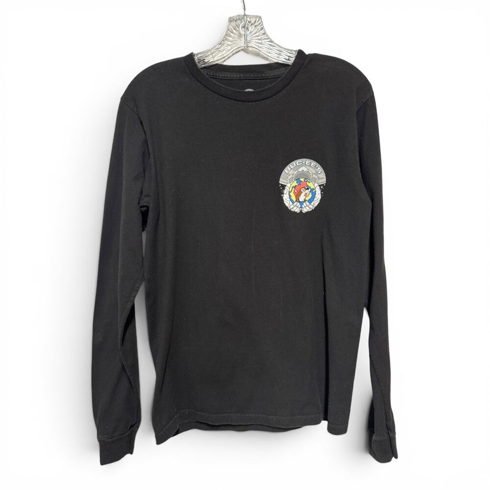 Buc-ee's Astronaut Long Sleeve Graphic T-Shirt Black Small